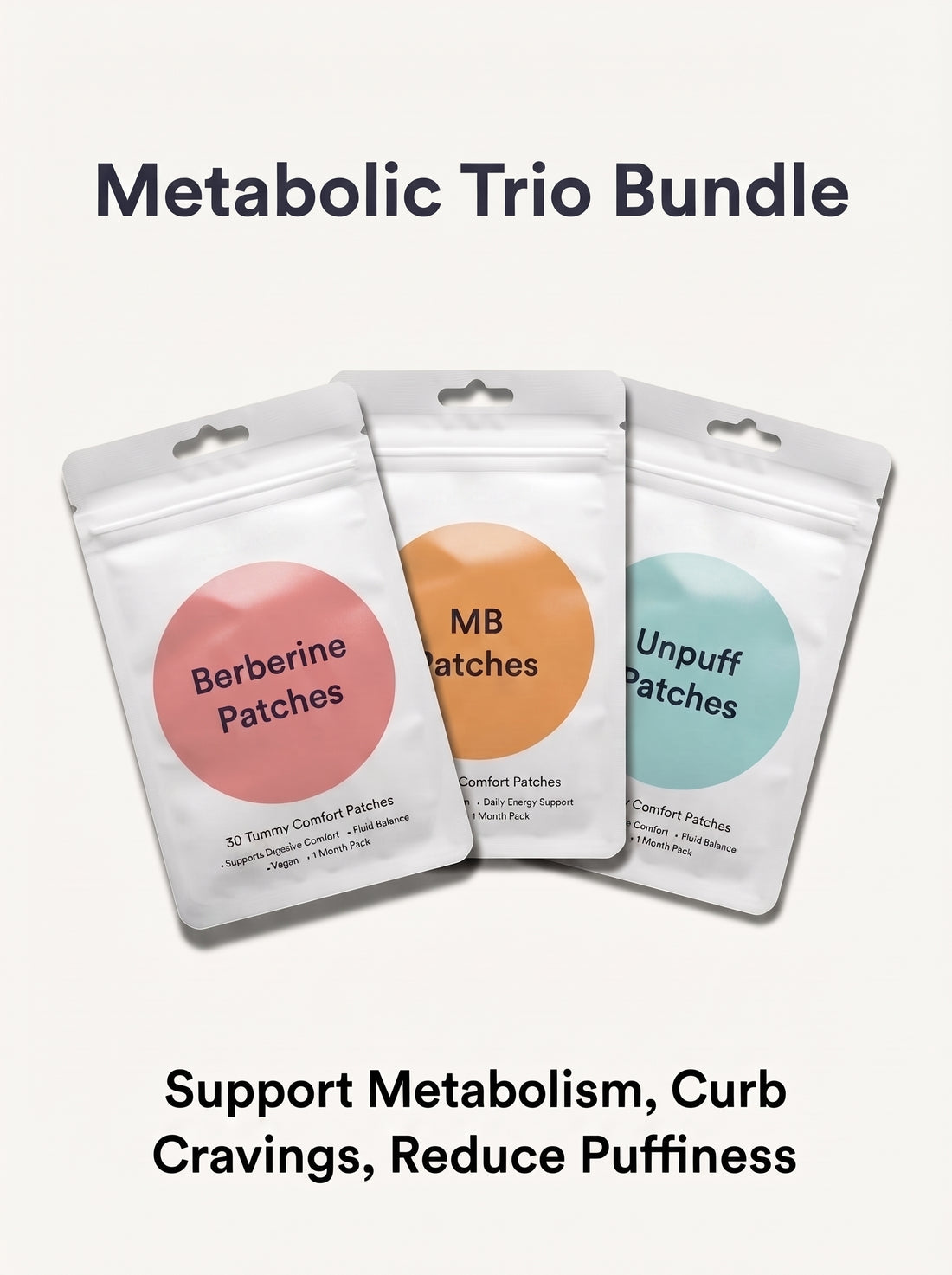 Metabolic Trio patch pouches