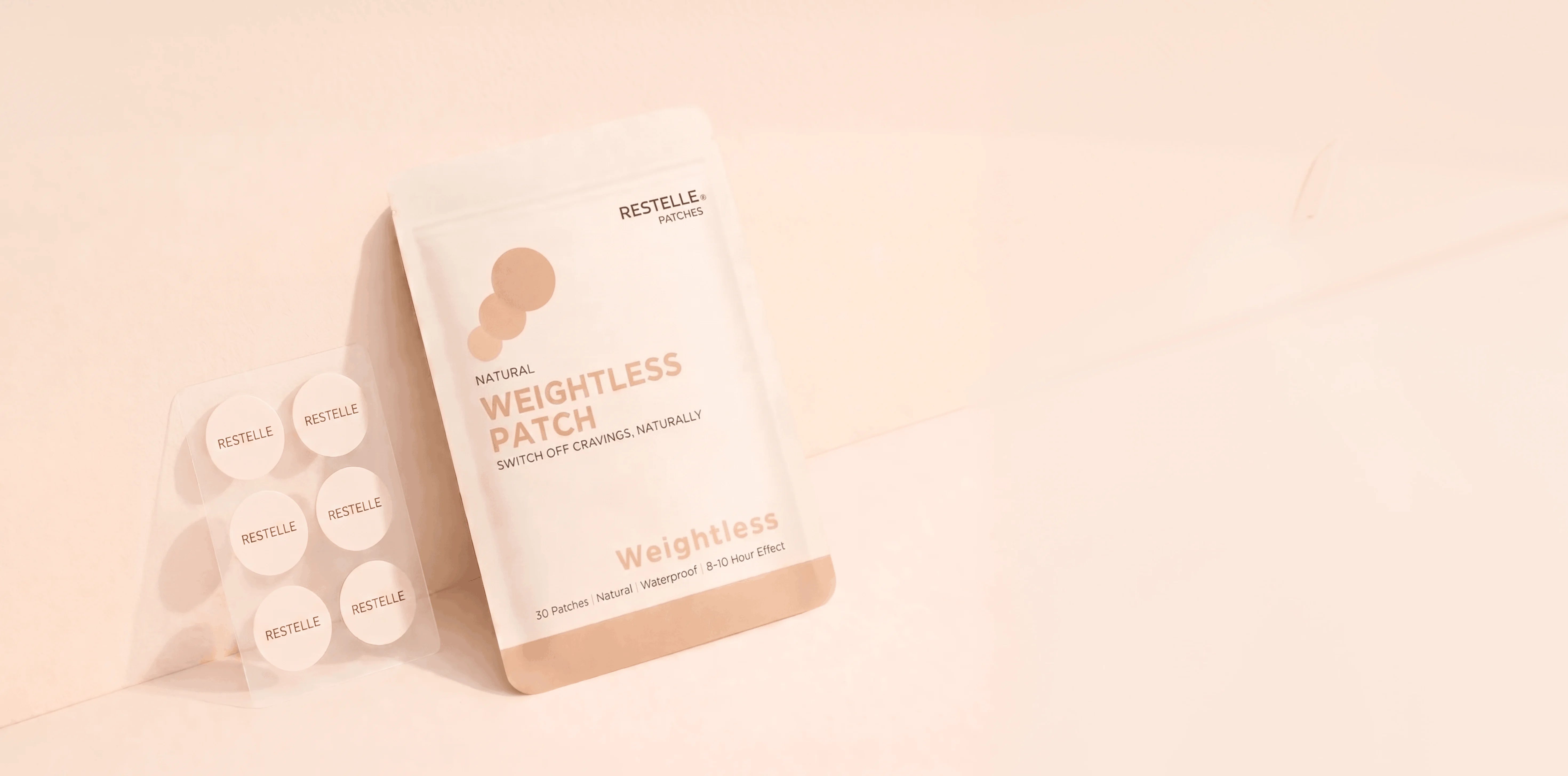 Restelle Weightless patches and pouch
